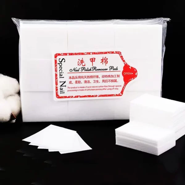 Lint-Free Nail Remover Cotton Pads | Hard & Absorbent Nail Polish Pads