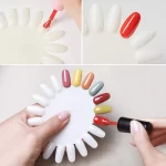Natural Nail Art Display Wheel – 10PCS Nail Polish Swatch Rounds for Gel, Acrylic & Practice Designs - Image 3