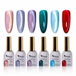 Venalisa Professional Cat Eye Gel Nail Polish Set VL-104A (6 Colors) | Soak Off UV/LED Magnetic Nail Gel Kit - Image 2