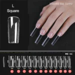 Full Cover Clear Tips for Nail Extensions  - Clear - Image 2