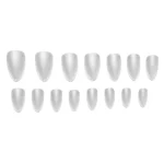 Frosted Short Almond Soft Gel Nail Tips 600pcs Clear - Image 2