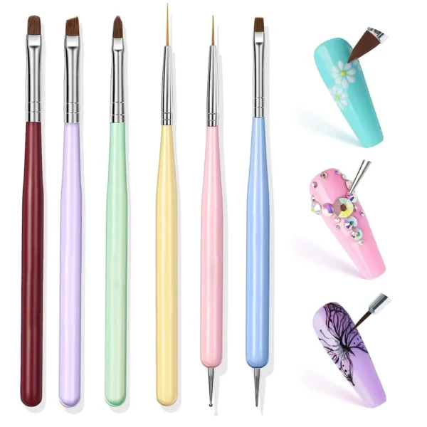 2 in 1 Brush Set - 6 Pcs