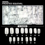 Frosted Squoval Soft Gel Tips – 600pcs CLEAR - Image 2