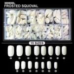 Frosted Squoval Soft Gel Tips  –  600pcs NATURAL - Image 2