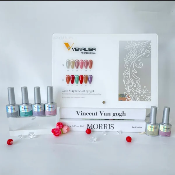 12 Colors Cat Eye Gel Polish Set – 7.5ml Magnetic Cat Eye Nail Gel | Venalisa Professional Cat Eye Collection