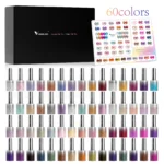 Aurora Cat Eye Glitter Gel Set 60 Colors With Color Display TPO Free Hema Free - Image 6
