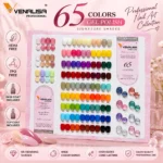 VENALISA-SIGNATURE SHADES 65Clrs Kit with Top Coat & Base Coat Free -15ml(HEMA Free & TPO Free) - Image 5